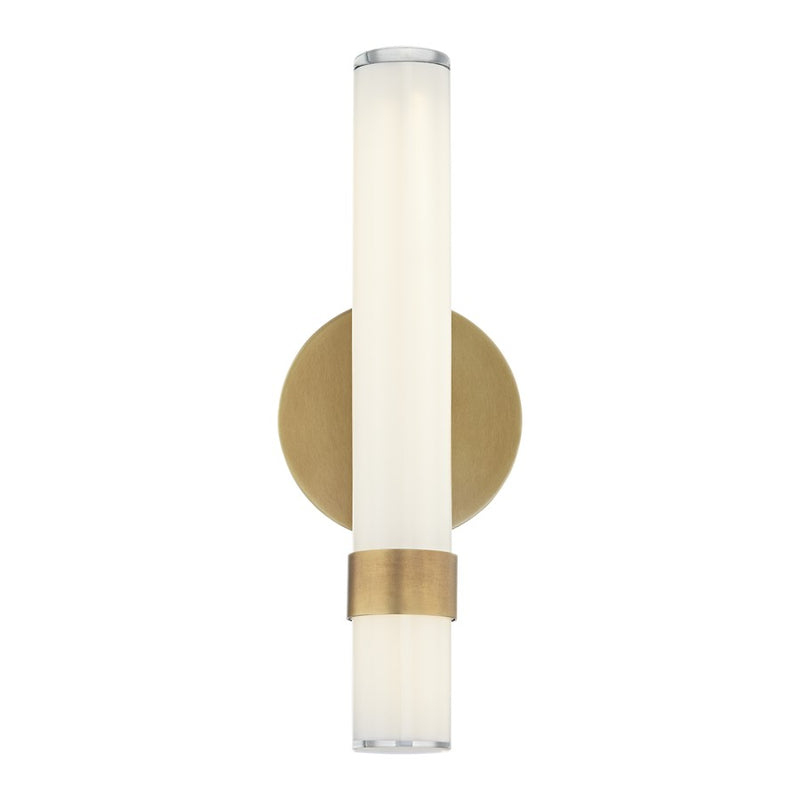 Alora Madison 14" LED Wall/Vanity Light, Brass/Glossy Opal - WV324114VBGO-UNV