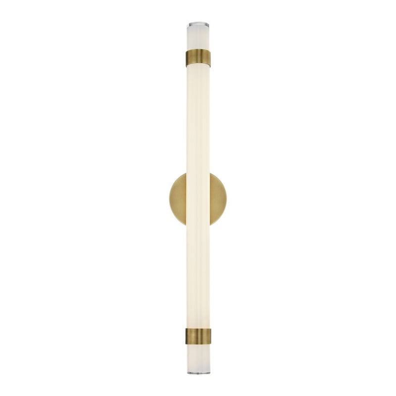 Alora Madison 30" LED Wall/Vanity Light, Brass/Glossy Opal