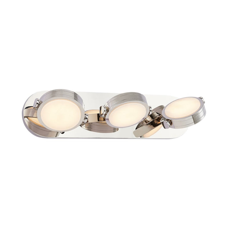 Kuzco Blanco 26in LED Vanity Light | Modern Polished Nickel and Alabaster Stone | Bathroom Vanity | 2160lm 3000K 90CRI Dimmable | Model WV325326PNAR