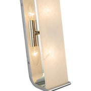 Kuzco Abbott 15in 2-Light Vanity Light | Modern Polished Nickel Steel and Alabaster Lens | Bathroom & Powder Room | Model WV327015PNAR