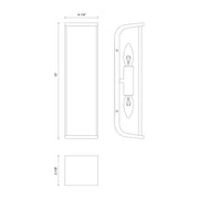 Kuzco Abbott 15in 2-Light Vanity Light | Modern Polished Nickel Steel and Alabaster Lens | Bathroom & Powder Room | Model WV327015PNAR