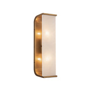 Kuzco Abbott 15in 2-Light Vanity Light | Organic Vintage Brass and Alabaster Stone Lens | Bathroom Vanity & Powder Room | Model WV327015VBAR
