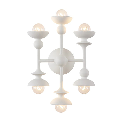 Kuzco Cadence 11in 6-Light Vanity Light | Antique White Steel | Bathroom Vanity & Powder Room | 11 x 5.5 x 14 in | Model WV328611AW