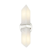 Kuzco Valencia 15in 2-Light Wall Vanity | Classic Polished Nickel and Alabaster Stone | Bathroom Vanity & Powder Room | Model WV334215PNAR