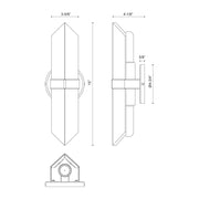 Kuzco Valencia 15in 2-Light Wall Vanity | Classic Polished Nickel and Alabaster Stone | Bathroom Vanity & Powder Room | Model WV334215PNAR