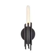 Kuzco Torres 1-Light 9in Wall Sconce | Brutalist Matte Black Metal | Bathroom & Hallway Accent | 2.25 x 9.25 x 4.38 in | Model WV335409MB