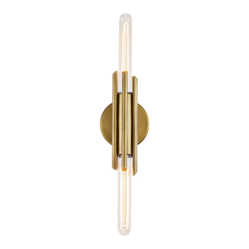 Kuzco Torres 10in 2-Light Wall/Vanity | Vintage Brass Metal | Bathroom & Powder Room | 2 x 10 x 4 in | Model WV335811VB
