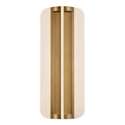 Kuzco Anders 17in 1-Light LED Vanity Light | Vintage Brass and Acrylic Light Guide | Bathroom Vanity | 7 x 17.25 in | Model WV336717VB