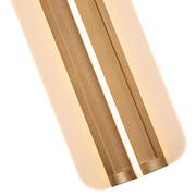 Kuzco Anders 17in 1-Light LED Vanity Light | Vintage Brass and Acrylic Light Guide | Bathroom Vanity | 7 x 17.25 in | Model WV336717VB