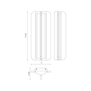 Kuzco Anders 17in 1-Light LED Vanity Light | Vintage Brass and Acrylic Light Guide | Bathroom Vanity | 7 x 17.25 in | Model WV336717VB