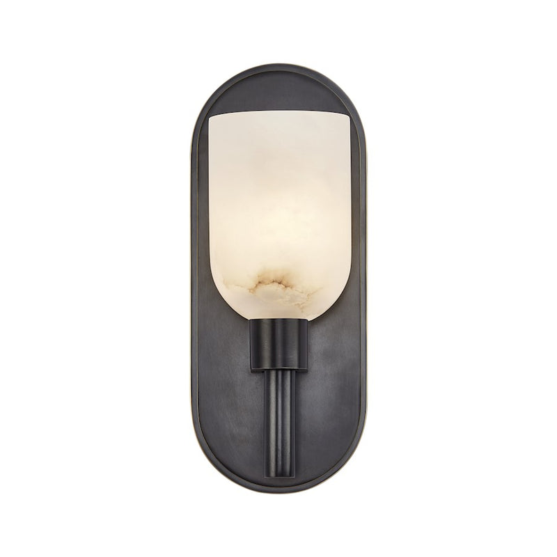 Kuzco Lucian 9in 1-Light Vanity Light | Classic Modern Urban Bronze and Alabaster Clear Crystal Glass | Bathroom Vanity | Model WV338101UBAR