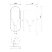 Kuzco Lucian 9in 1-Light Vanity Light | Classic Modern Urban Bronze and Alabaster Clear Crystal Glass | Bathroom Vanity | Model WV338101UBAR