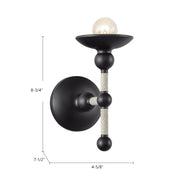 Kuzco Nadine 4in 1-Light Wall Sconce | Seaside Matte White Steel and Natural Cotton | Bathroom Vanity & Hallway | Model WV343104MWCN