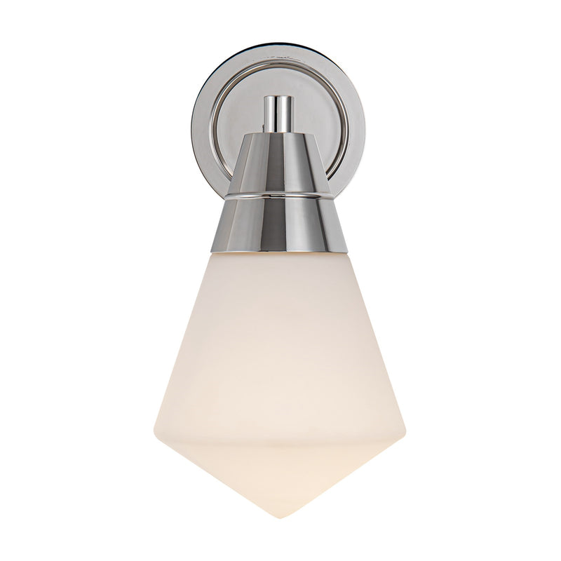 Kuzco Willard 1-Light Vanity Light | Polished Nickel and Opal Matte Glass | Bathroom & Powder Room | 6 x 11.62 in | Model WV348106PNOP