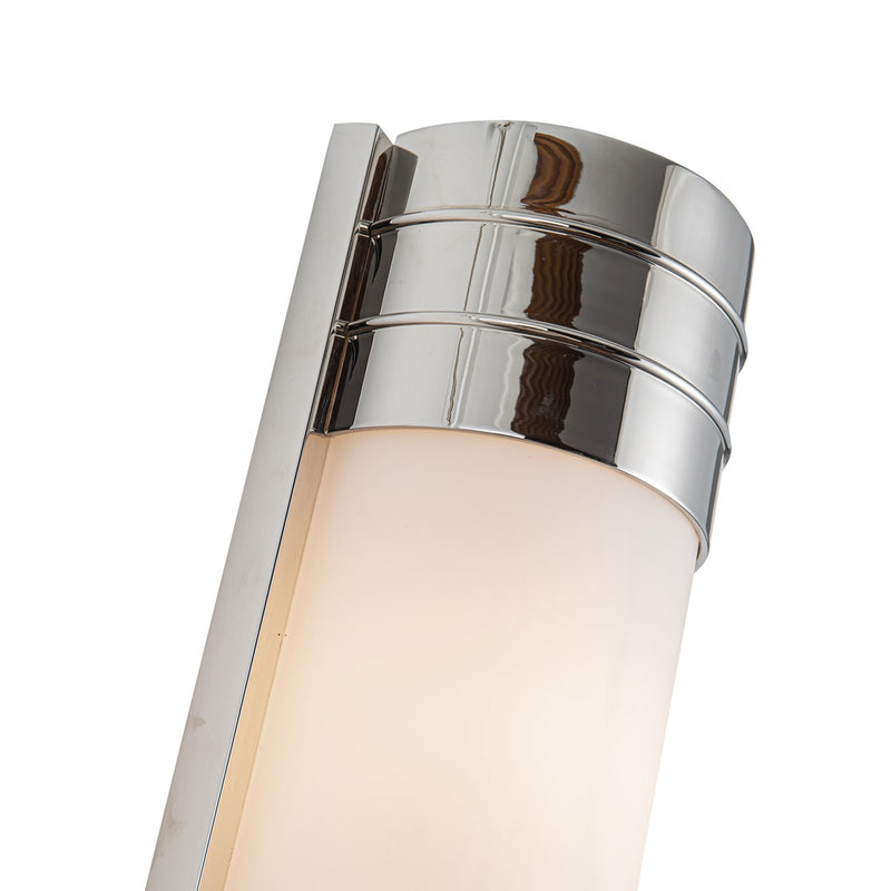 Kuzco Willard 18in 2-Light Vanity Light | English Cottage Polished Nickel Steel and Opal Matte Glass | Bathroom Vanity & Powder | Model WV348218PNOP