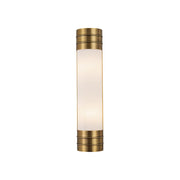 Kuzco Willard 18in 2-Light Vanity Light | Vintage Brass Steel and Opal Matte Glass | Bathroom Vanity | 4.38 x 18.38 in | Model WV348218VBOP