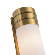 Kuzco Willard 18in 2-Light Vanity Light | Vintage Brass Steel and Opal Matte Glass | Bathroom Vanity | 4.38 x 18.38 in | Model WV348218VBOP