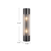 Kuzco Willard 18in 2-Light Vanity Light | Vintage Brass Steel and Opal Matte Glass | Bathroom Vanity | 4.38 x 18.38 in | Model WV348218VBOP