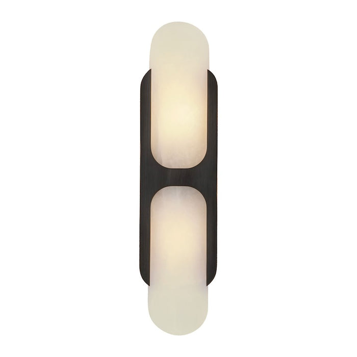 Alora Odin 2 17" Light Wall Vanity, Bronze/Alabaster/Alabaster - WV357217UBAR