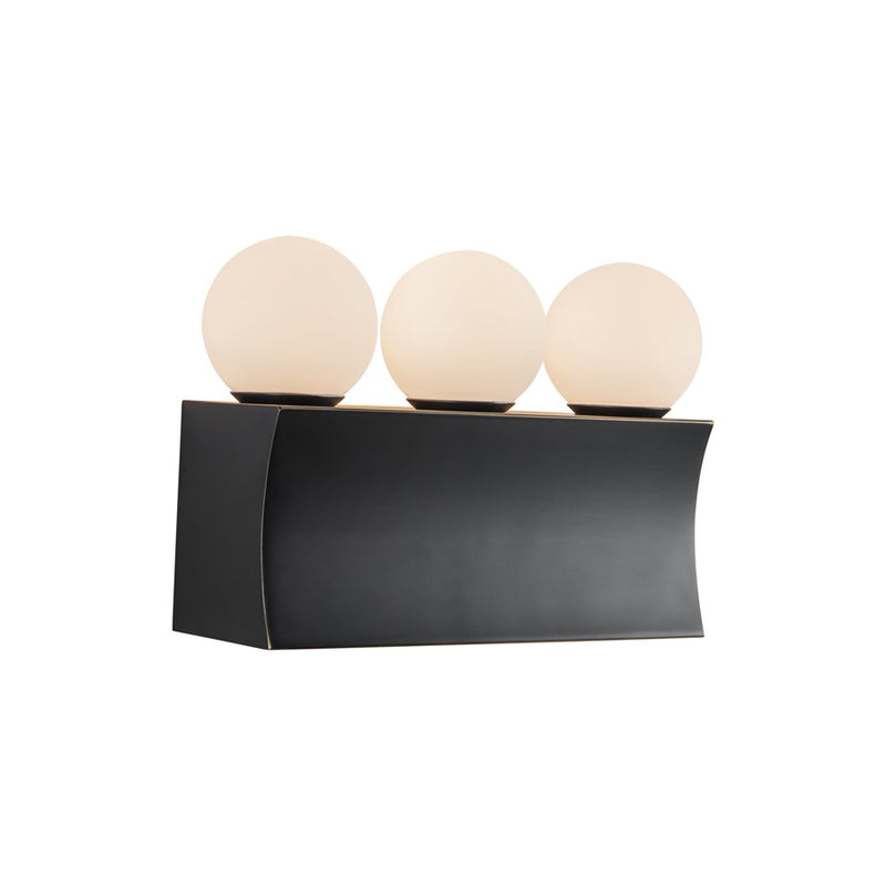 Kuzco Sinclair 12" Black Dimmable LED Bathroom Vanity Light, Urban Bronze