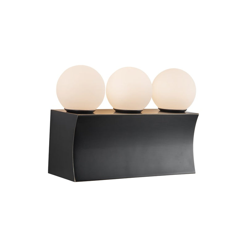 Kuzco Sinclair 12" Black Dimmable LED Bathroom Vanity Light, Urban Bronze