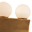 Kuzco Sinclair 12" Brass Dimmable LED Vanity Light, Vintage Brass