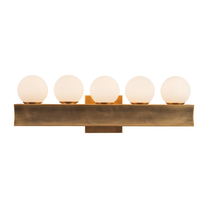 Kuzco Sinclair 21" Brass Dim LED Vanity Light, Vintage Brass - WV364521VB
