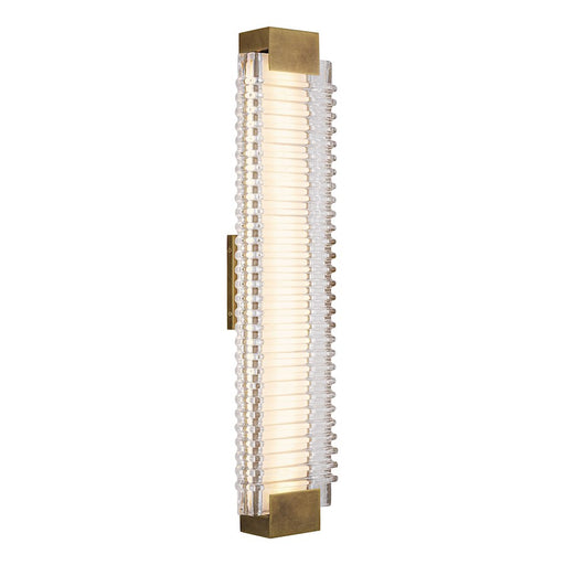 Alora Alai 25" Wall Vanity, Brass/Ribbed/Clear Ribbed - WV374225VBCR