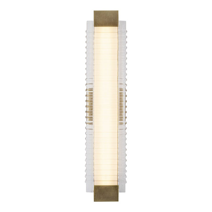 Alora Alai 25" Wall Vanity, Brass/Ribbed/Clear Ribbed