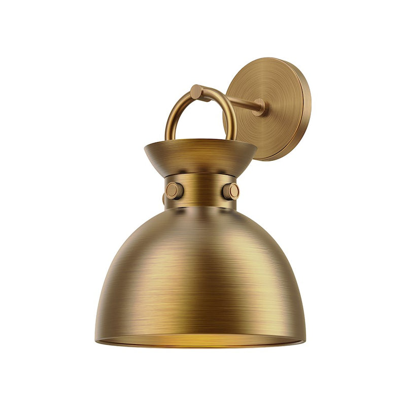 Kuzco Waldo 1-Light 9in Vanity Light | Aged Gold Steel and Metal Shade | Bathroom & Powder Room | 8.75 x 9.12 x 12.75 in | Model WV411309AG