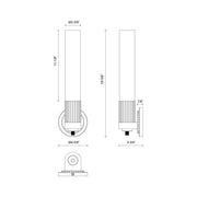 Kuzco Alora Mood Rue 1-Light 5in Wall Vanity | Modern Brushed Gold Steel and Glossy Opal Glass | Bathroom & Powder Room | Model WV416101BG