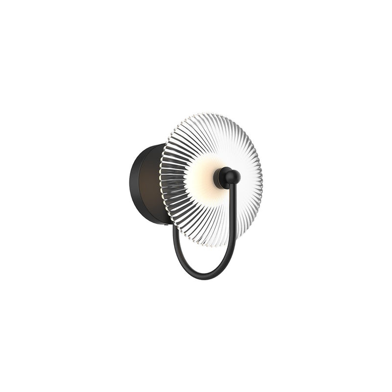 Kuzco Hera 11" LED Wall/Vanity Light, Black/Clear Glass - WV417801MBCR-UNV