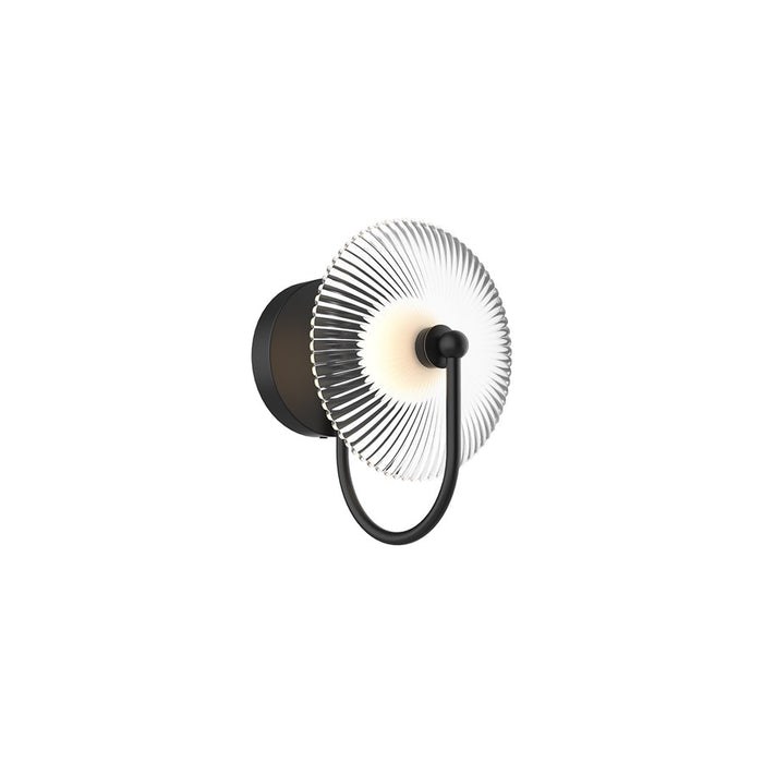 Kuzco Hera 11" LED Wall/Vanity Light, Black/Clear Glass - WV417801MBCR-UNV