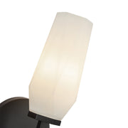 Kuzco Krysta 10in 1-Light Wall Vanity | Modern Matte Black Steel and Opal Glass | Bathroom Vanity Light | 10 x 3 x 3 in | Model WV424110MBOP