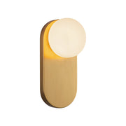 Kuzco Ariel 12" LED Wall/Vanity Light, Gold/Opal Glass/Opal Glass - WV425112BGOP
