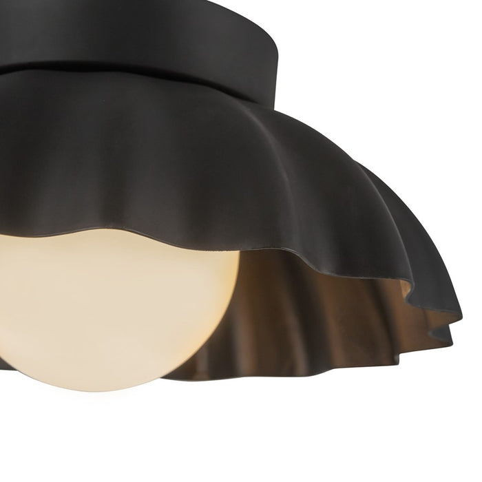 Kuzco Soleil 10" LED Wall/Vanity, Black/Opal/Steel