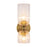 Kuzco Nelly 12" Socket Wall/Vanity Light, Gold/Clear Ribbed Glass - WV442612BGCR