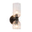 Kuzco Nelly 12" Socket Wall/Vanity Light, Black/Clear Glass