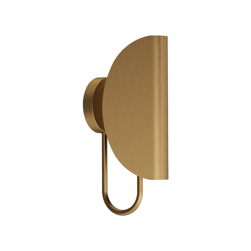 Kuzco Seno 6in 1-Light Vanity Light | Modern Aged Gold Aluminum and White Cotton Shade | Bathroom Vanity & Hallway | 5.62 x 15 in | Model WV450706AG