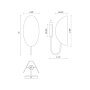 Kuzco Seno 1-Light 6in Bathroom Vanity Light | Modern Matte Black and White Cotton Fabric | Bathroom & Powder Room | Model WV450706MBCW