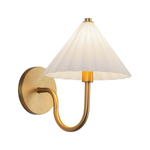 Kuzco Serena 8" Socket Wall/Vanity Light, Aged Gold/Opal Glass - WV451808AGOP