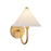 Kuzco Serena 8" Socket Wall/Vanity Light, Aged Gold/Opal Glass