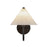 Kuzco Serena 8" Socket Wall/Vanity Light, Black/Opal Glass