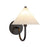 Kuzco Serena 8" Socket Wall/Vanity Light, Black/Opal Glass