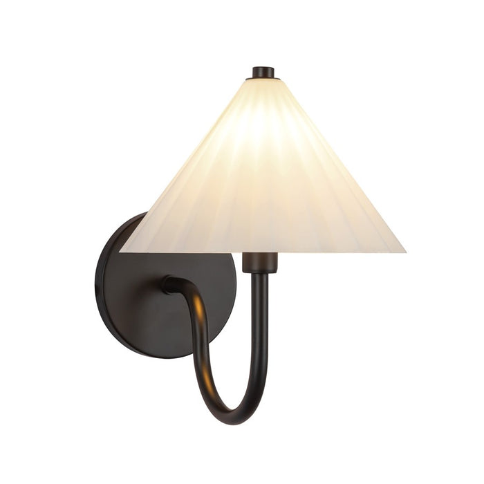 Kuzco Serena 8" Socket Wall/Vanity Light, Black/Opal Glass