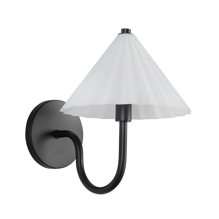 Kuzco Serena 8" Socket Wall/Vanity Light, Black/Opal Glass