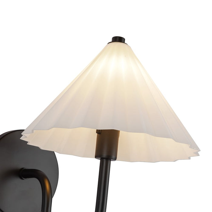 Kuzco Serena 8" Socket Wall/Vanity Light, Black/Opal Glass