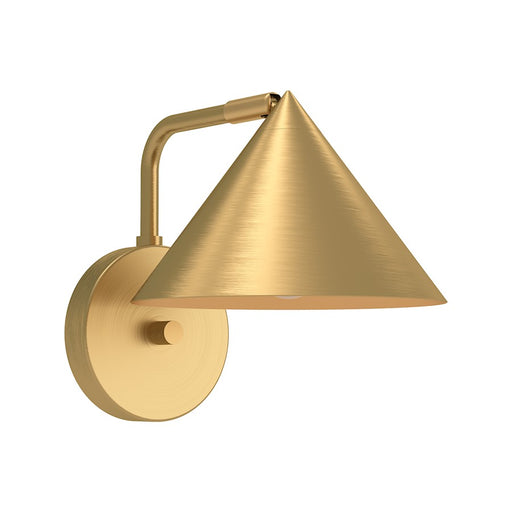 Kuzco Remy 1-Light Wall Sconce | Modern Triangular Brushed Gold Steel | Bathroom & Powder Room Vanity Light | Model WV485007BG