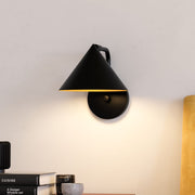 Kuzco Remy 1-Light 8in Vanity Light | Modern Matte Black Steel with Gold Interior Shade | Bathroom & Powder Room | 7.75 x 8.38 in | Model WV485007MB