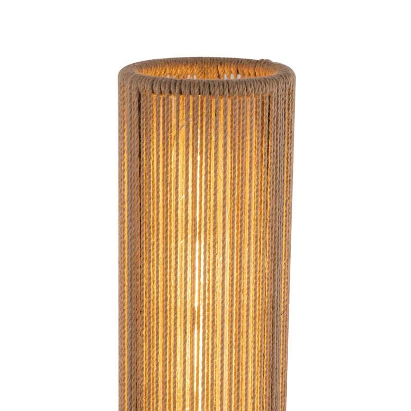 Kuzco Colby 23" Socket Wall/Vanity Light, Black/Tan Jute/Cotton